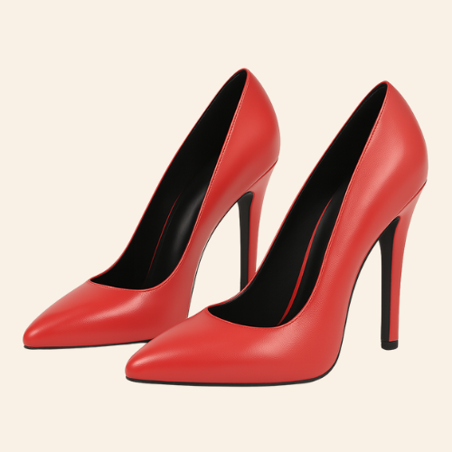 Escarpins ILONA - Talon Aiguille 14cm Bicolor Rouge