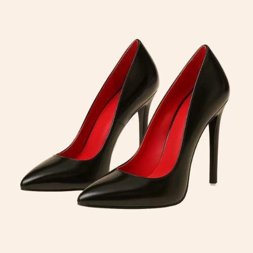 Escarpins SYLIA - Talon Aiguille 14cm Bicolor Noir