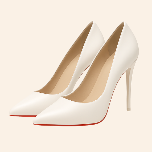 Escarpins AURÉLIA - Talon Aiguille 12cm Cuir Verni Blanc