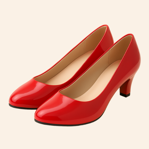 Escarpins JUNE - Petit Talon 5,5cm Rouge