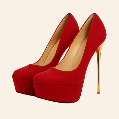 Escarpins NAÏMA - Talon Aiguille 16cm et Plateforme Rouge