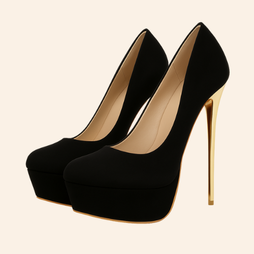 Escarpins SAYRA - Talon Aiguille 16cm et Plateforme Noir