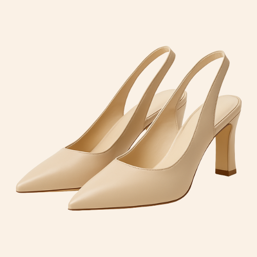 Escarpins ÉLISE - Talon Carré 7,5cm Abricot