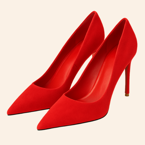 Escarpins SELENA - Talon Aiguille 9cm Bout Pointu Rouge