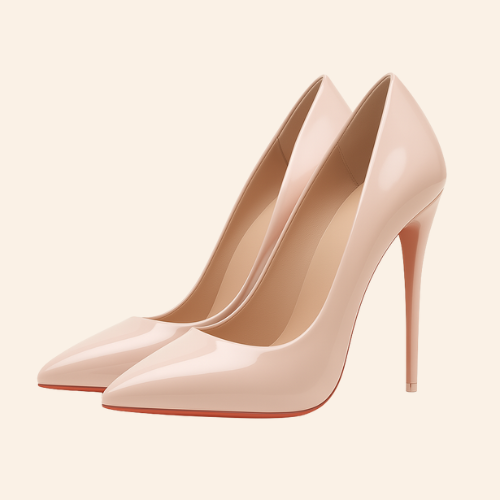 Escarpins LIANE - Talon Aiguille 12cm Cuir Verni Rose