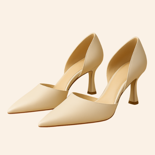 Escarpins MÉLIA - Talon 6cm Cuir Beige