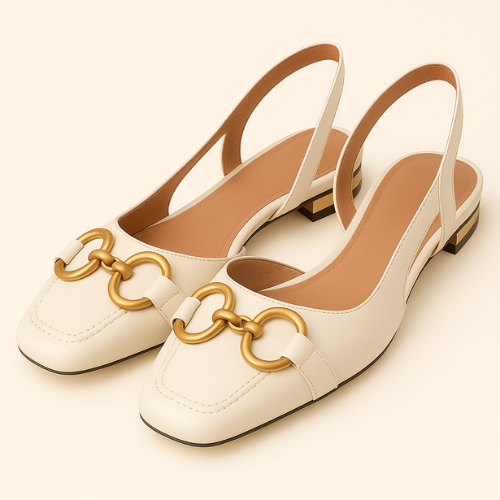 Escarpins ANAÉ - Talon Carré 2,5cm Beige