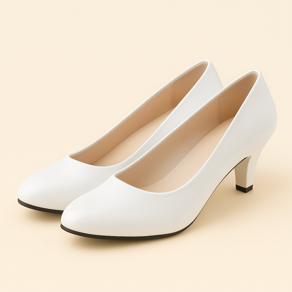 Escarpins MALIA - Petit Talon 5,5cm Blanc