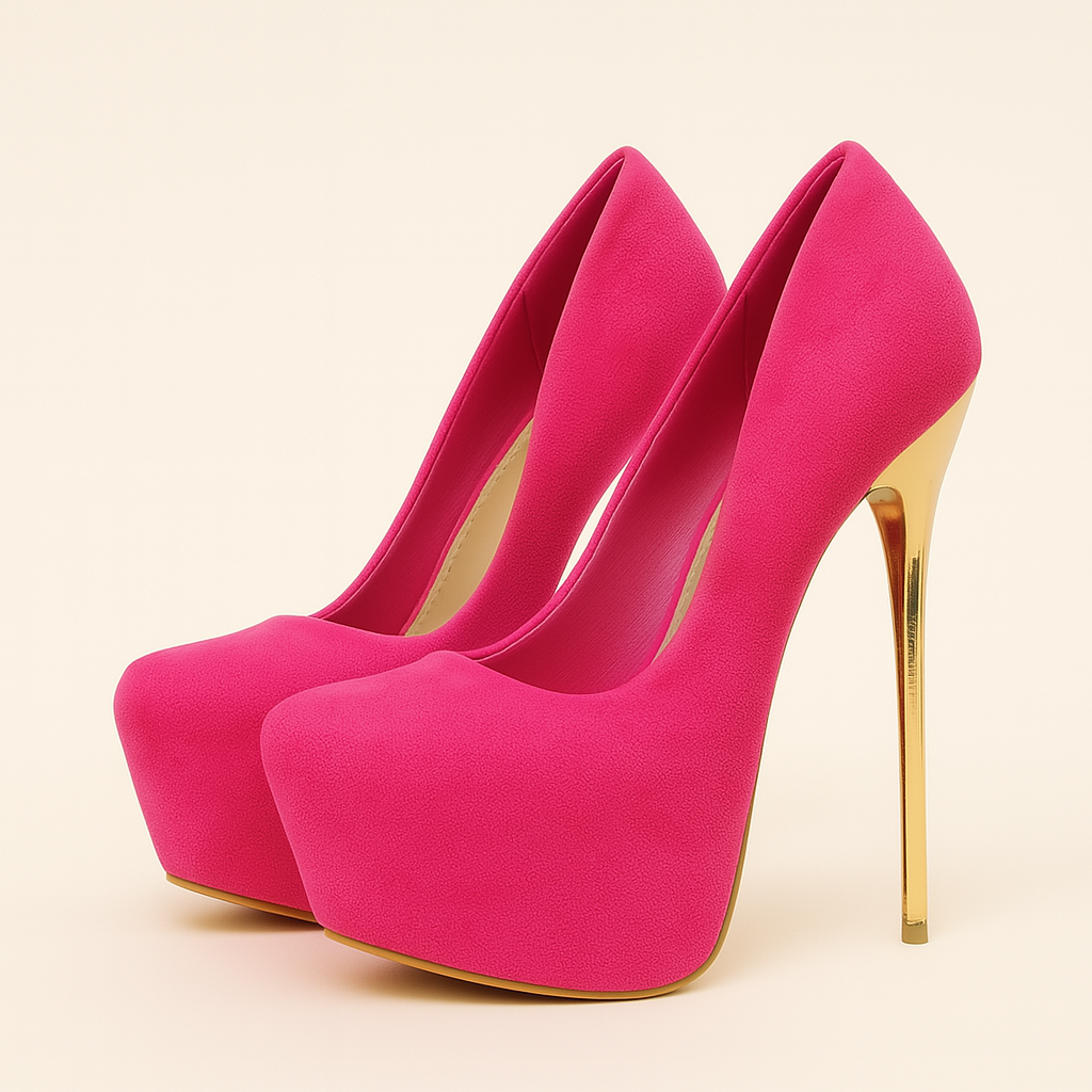 Escarpins DANAÉ - Talon Aiguille 16cm et Plateforme Rose