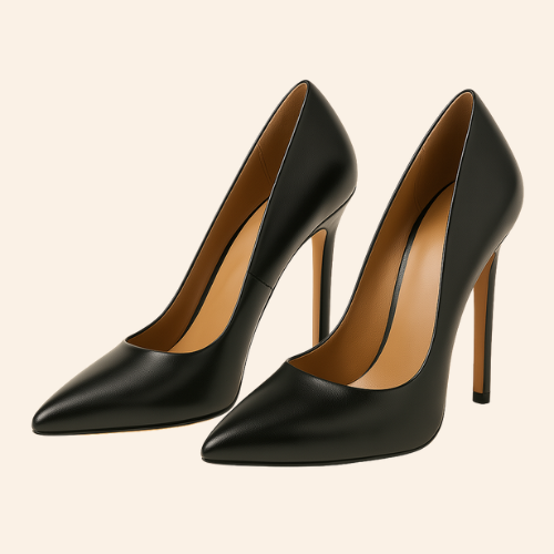 Escarpins NEÏLA - Talon Aiguille 15cm Noir Mat