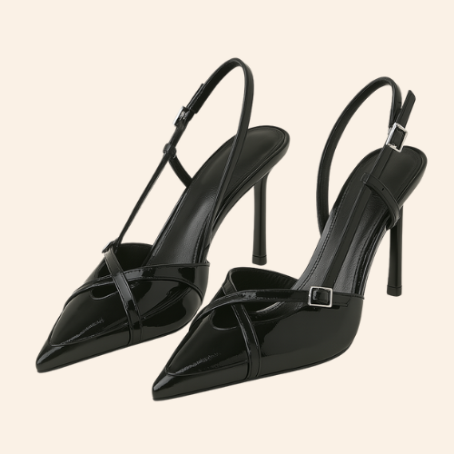 Escarpins SANDRA - Talon Aiguille 8cm Bride Noir