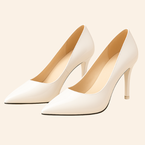 Escarpins ILANA - Talon Aiguille 8cm Bout Pointu Blanc