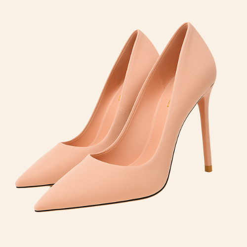 Escarpins ISAURE - Talon Aiguille 9cm Bout Pointu Rose