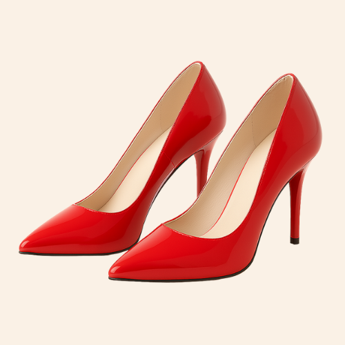 Escarpins LEYNA - Talon Aiguille 8cm Bout Pointu Rouge