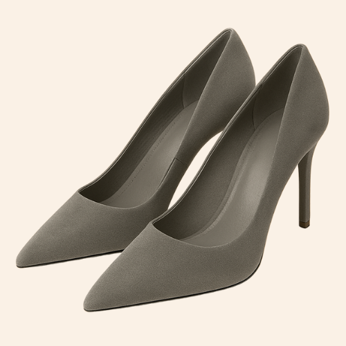 Escarpins NOÉMIE - Talon Aiguille 9cm Bout Pointu Gris