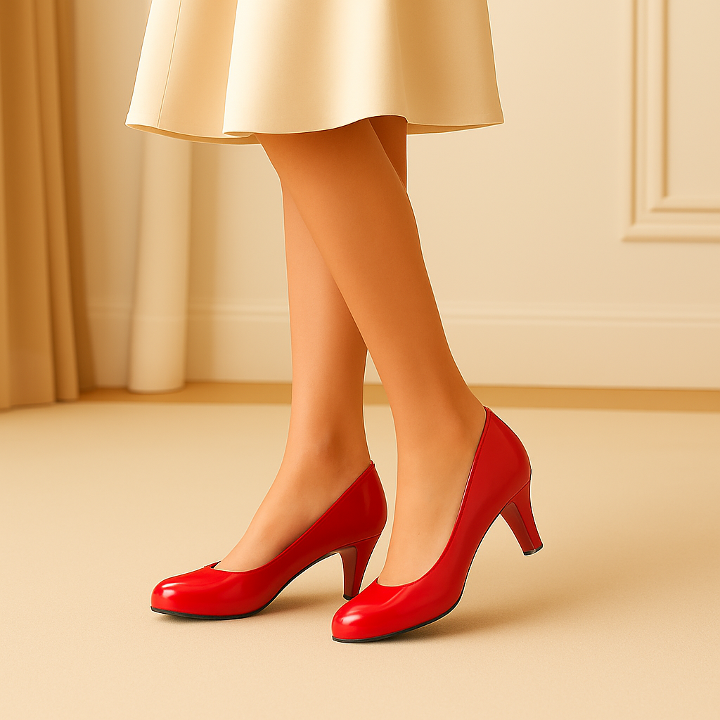 Escarpins JUNE - Petit Talon 5,5cm Rouge