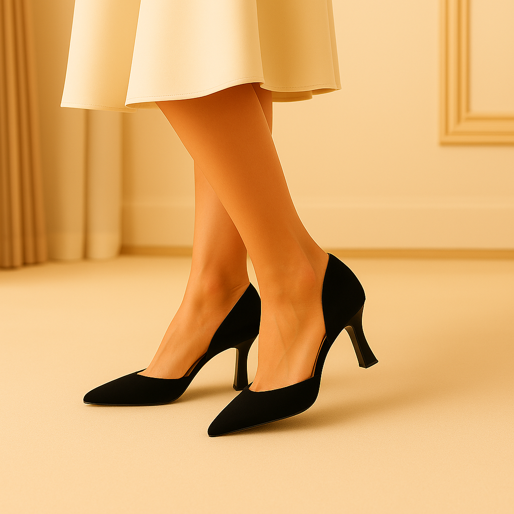 Escarpins SOLÉA - Talon 6cm Cuir Noir