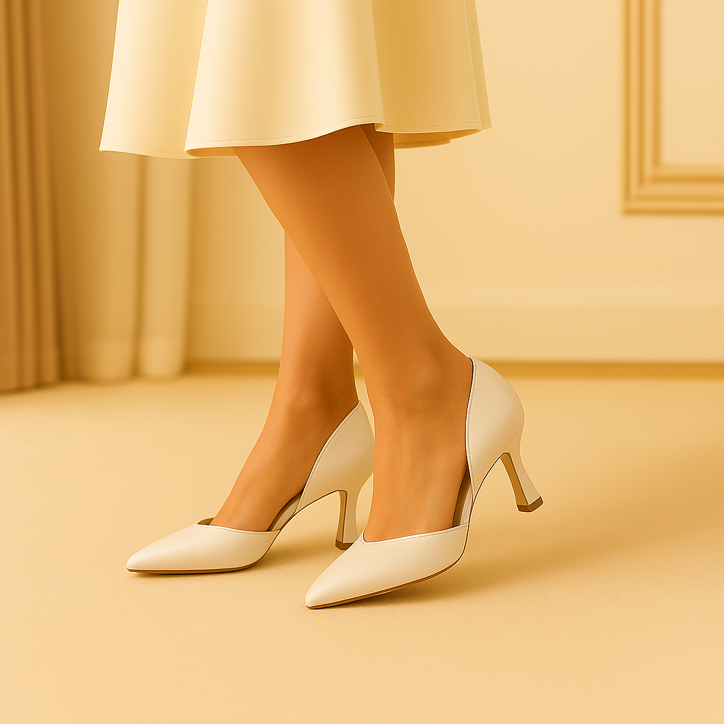 Escarpins MÉLIA - Talon 6cm Cuir Beige