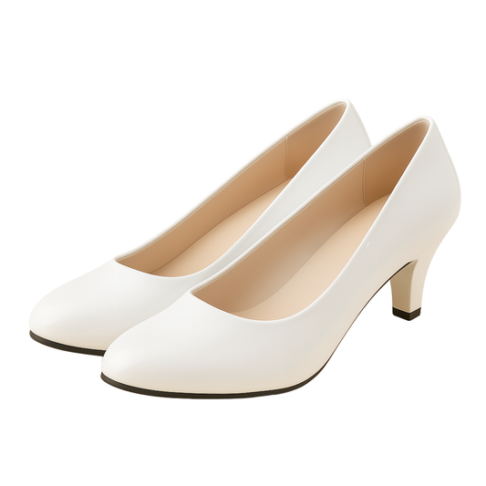 Escarpins MALIA - Petit Talon 5,5cm Blanc