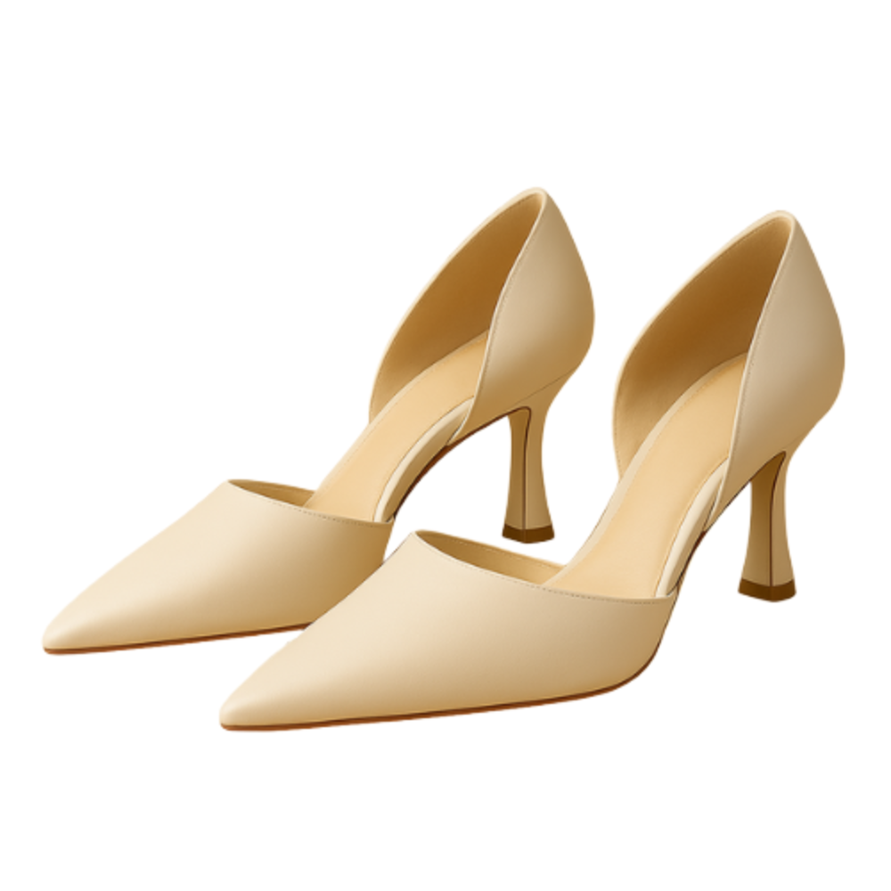 Escarpins MÉLIA - Talon 6cm Cuir Beige