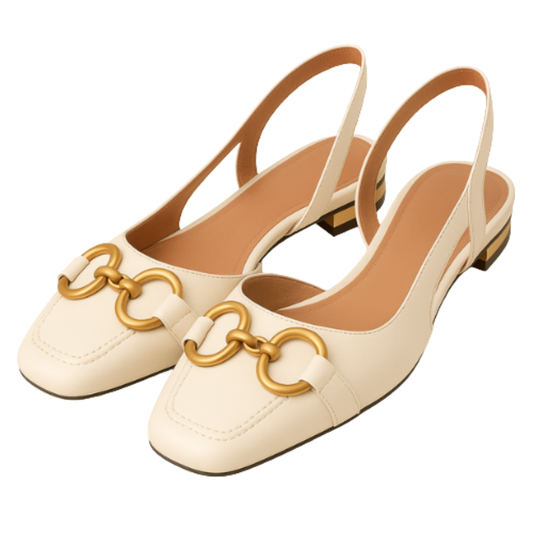 Escarpins ANAÉ - Talon Carré 2,5cm Beige