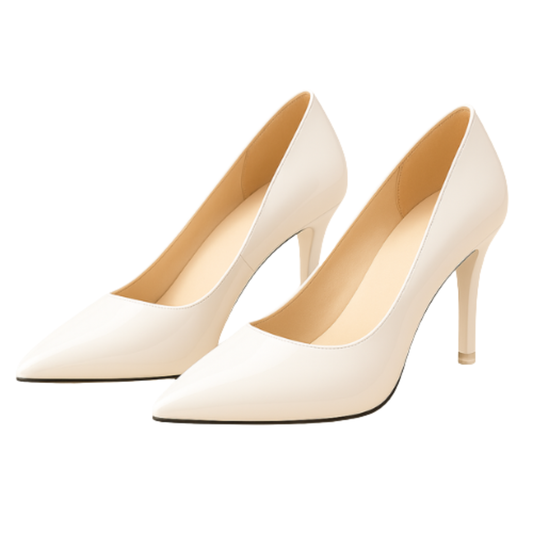 Escarpins ILANA - Talon Aiguille 8cm Bout Pointu Blanc