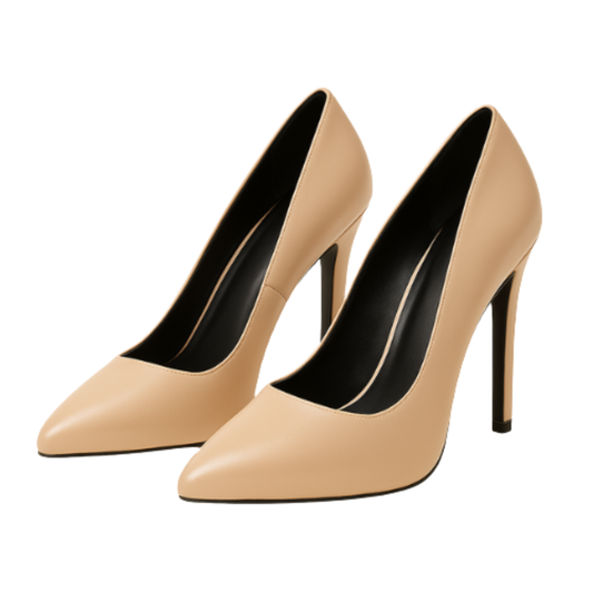 Escarpins ANÉA - Talon Aiguille 14cm Bicolor Beige