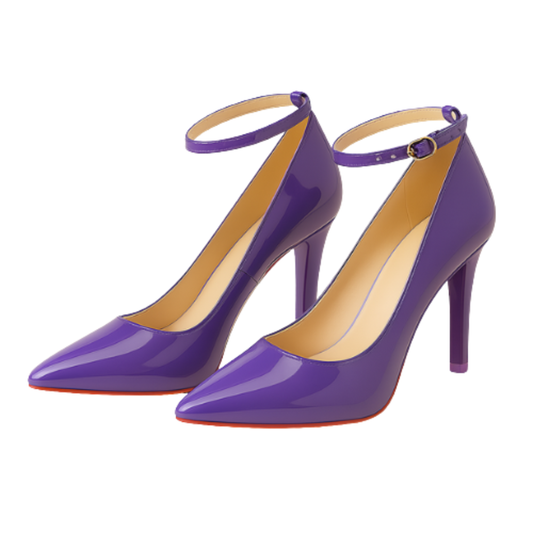 Escarpins LYS - Talon Aiguille 12cm Cuir Verni Violet