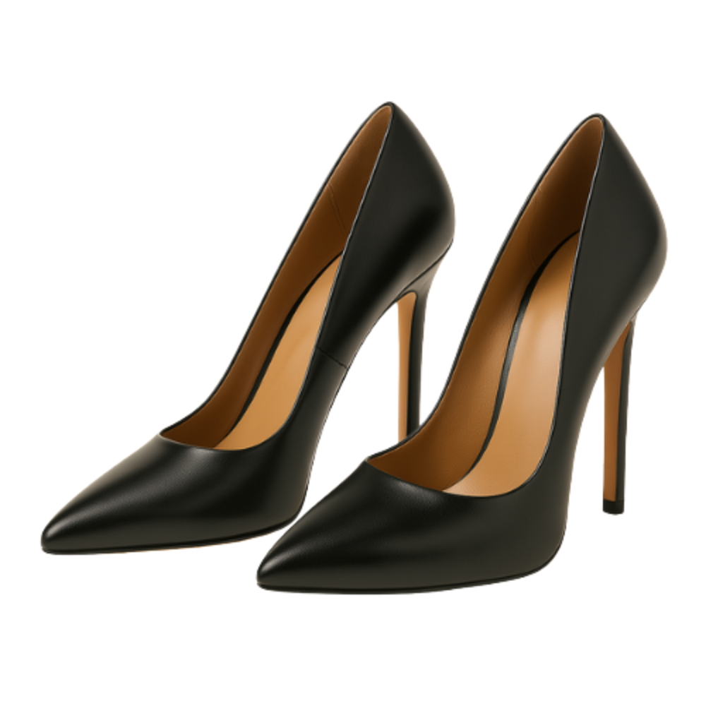 Escarpins NEÏLA - Talon Aiguille 15cm Noir Mat