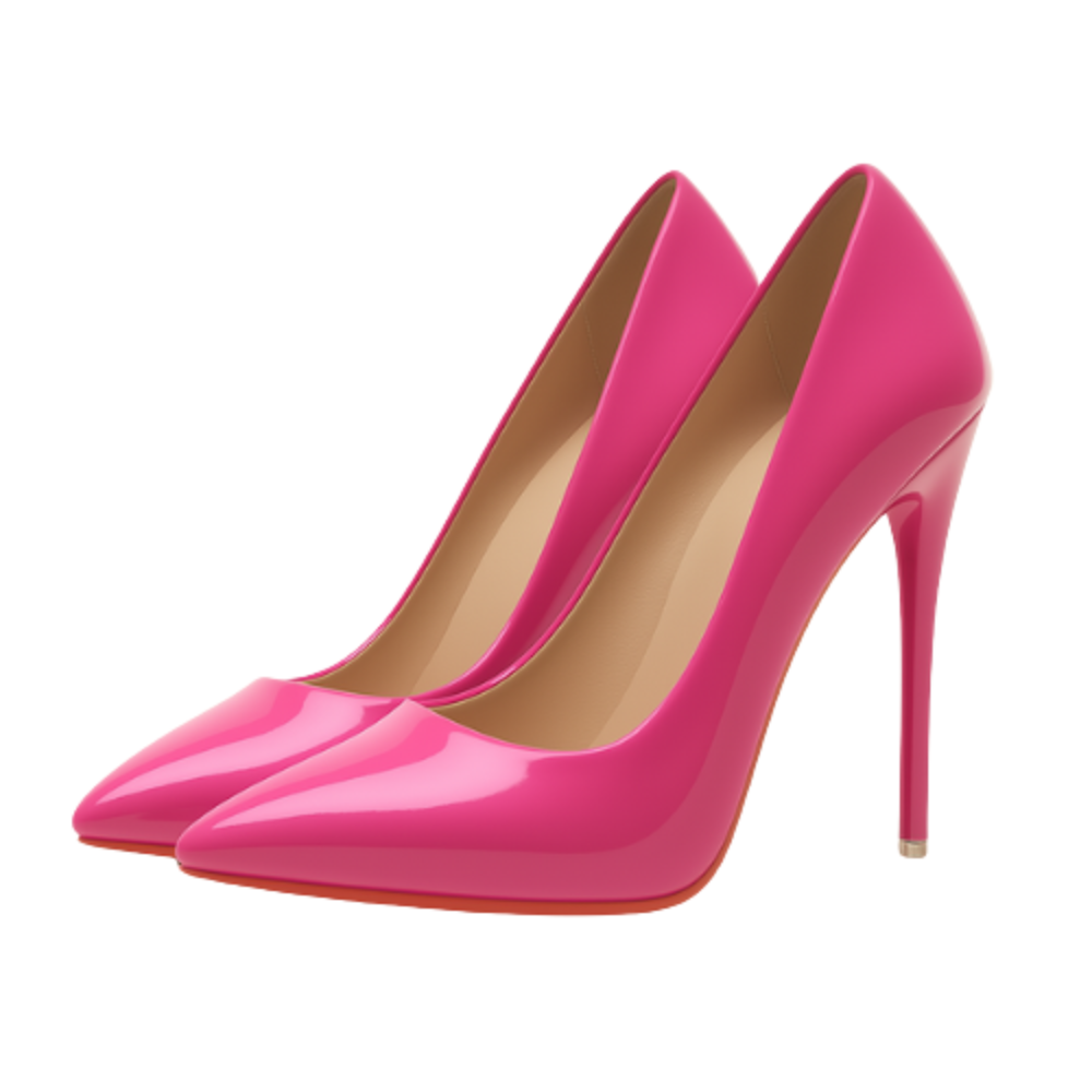 Escarpins YUNA - Talon Aiguille 12cm Cuir Verni Rose