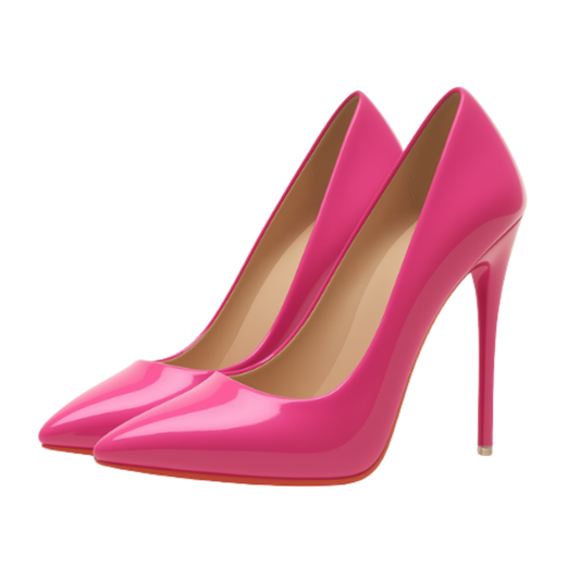 Escarpins YUNA - Talon Aiguille 12cm Cuir Verni Rose