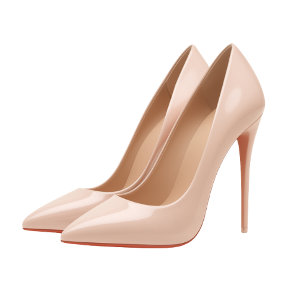 Escarpins LIANE - Talon Aiguille 12cm Cuir Verni Rose