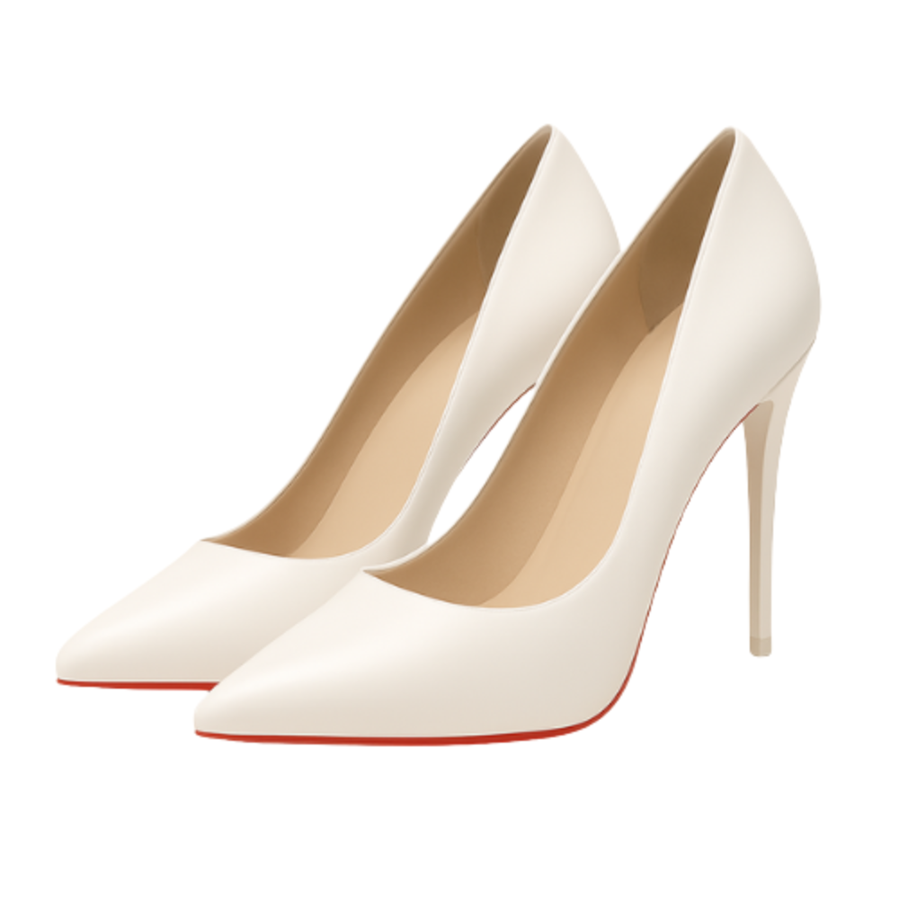 Escarpins AURÉLIA - Talon Aiguille 12cm Cuir Verni Blanc