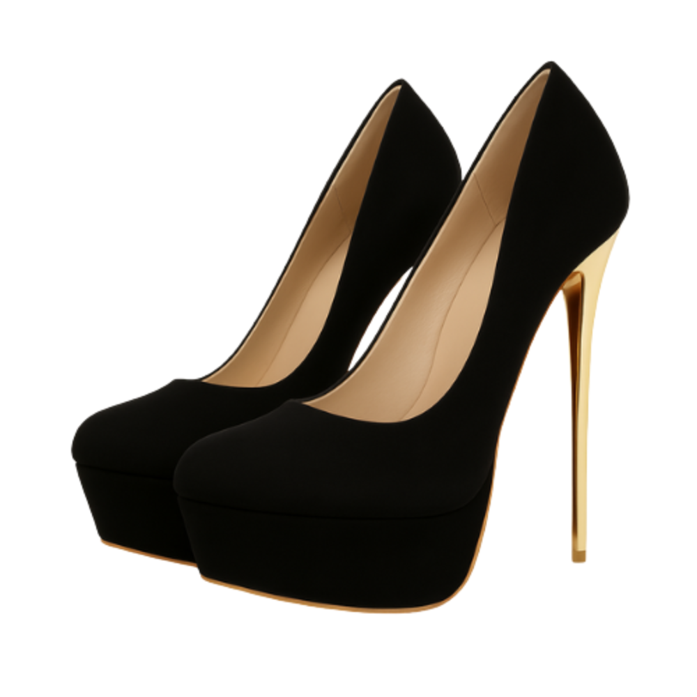 Escarpins SAYRA - Talon Aiguille 16cm et Plateforme Noir