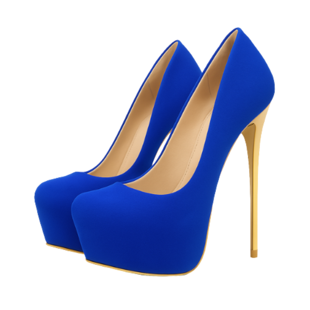 Escarpins TINA - Talon Aiguille 16cm et Plateforme Bleu